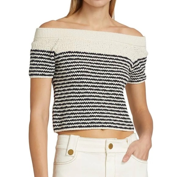 Tanya Taylor Women's Lawrence Striped Bouclé Knit Top - - Picture 2 of 5